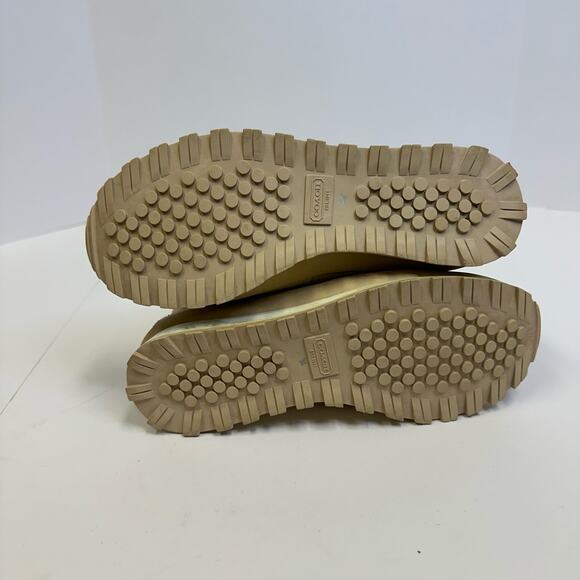 Coach Dorean Signature Snow Boots Women’s Size 6.5B - Beige Quilted Winter Boots - Picture 7 of 9